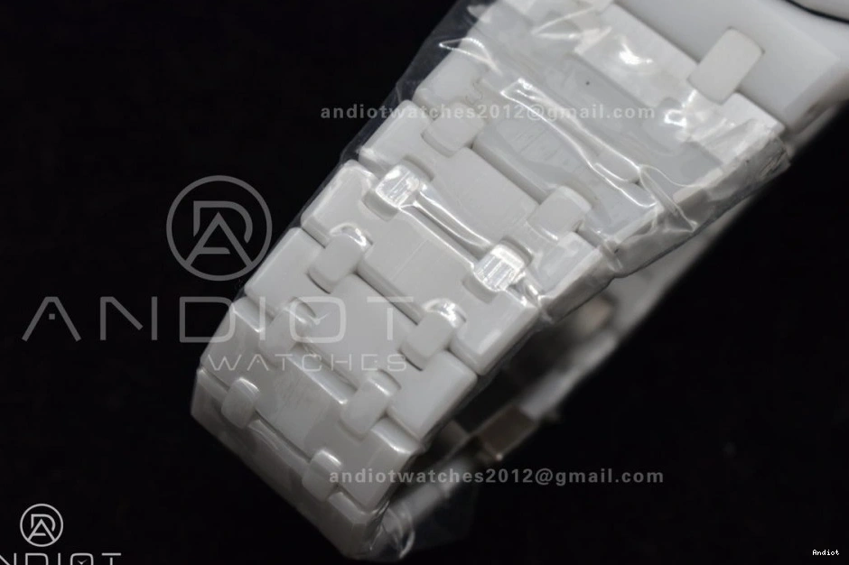 26579cb on Best Royal Perpetual APSF Ceramic Edition Oak Calendar White Bracelet A5134 Ceramic 0217